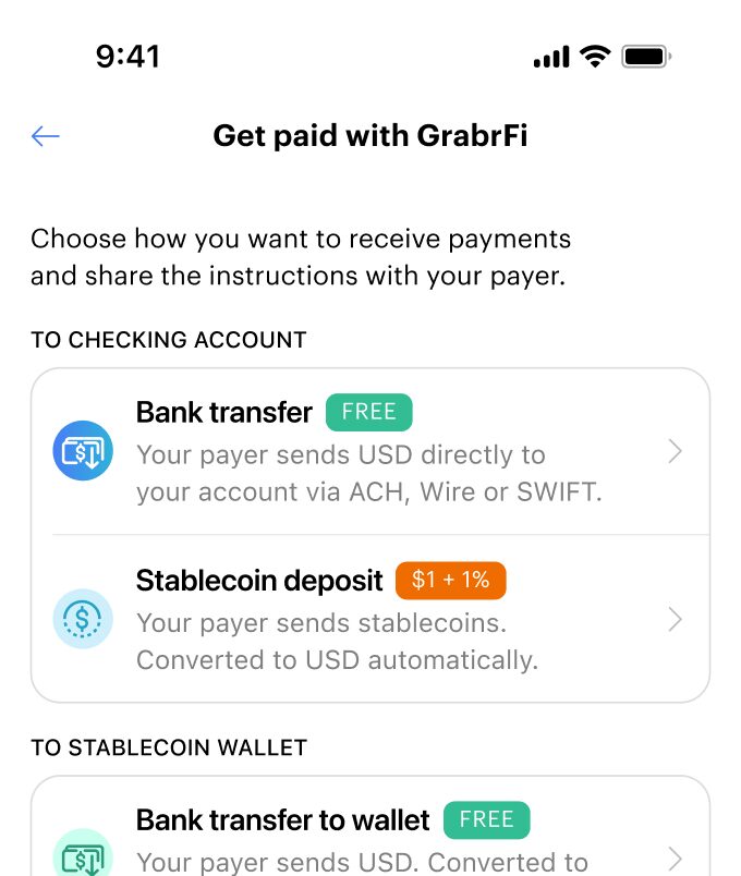 GrabrFi direct deposit