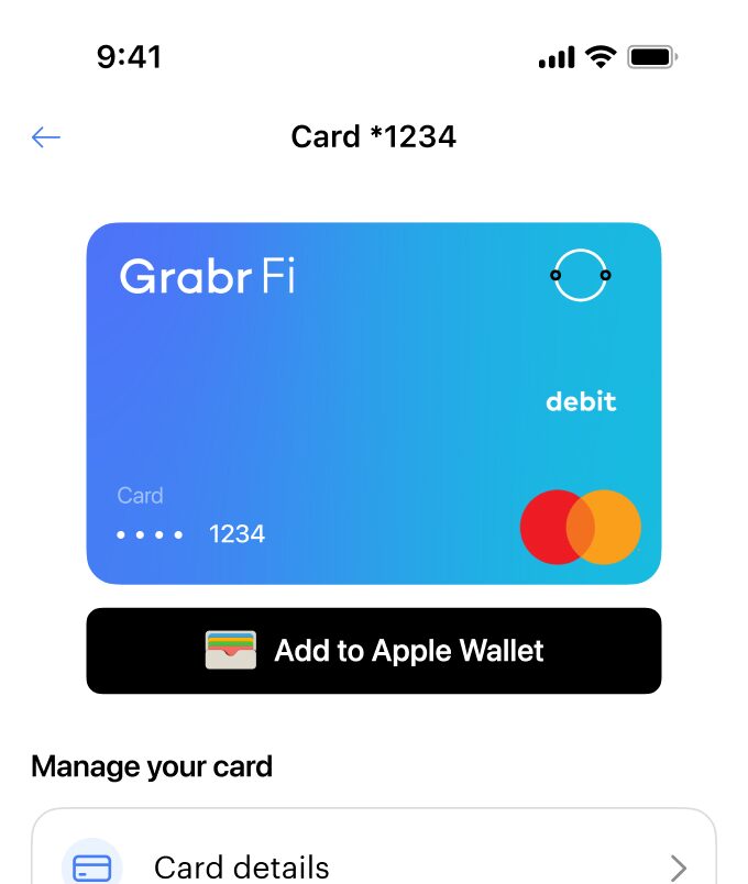GrabrFi card